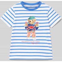 Polo Ralph Lauren Kids T-Shirt mit Polo Bear Print in Blau, Größe 104 von Polo Ralph Lauren Kids