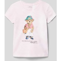 Polo Ralph Lauren Kids T-Shirt mit Label-Print in Hellrosa, Größe 116 von Polo Ralph Lauren Kids