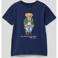 Polo Ralph Lauren Kids T-Shirt mit Label-Print in Marine, Größe 92 von Polo Ralph Lauren Kids