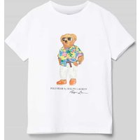 Polo Ralph Lauren Kids T-Shirt mit Label-Print in Weiss, Größe 122 von Polo Ralph Lauren Kids