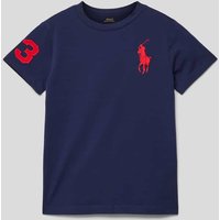 Polo Ralph Lauren Kids T-Shirt mit Logo-Stitching in Marine, Größe 104 von Polo Ralph Lauren Kids