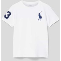 Polo Ralph Lauren Kids T-Shirt mit Logo-Stitching in Weiss, Größe 98 von Polo Ralph Lauren Kids