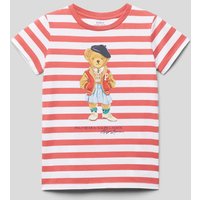 Polo Ralph Lauren Kids T-Shirt mit Streifenmuster in Weiss, Größe 92 von Polo Ralph Lauren Kids