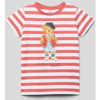 Polo Ralph Lauren Kids T-Shirt mit Streifenmuster in Weiss, Größe 98 von Polo Ralph Lauren Kids