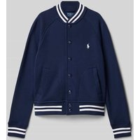 Polo Ralph Lauren Teens Bomberjacke mit Label-Stitching und Eingrifftaschen in Marine, Größe M von Polo Ralph Lauren Teens