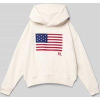 Polo Ralph Lauren Teens Hoodie mit Label-Motiv-Stitching in Offwhite, Größe L von Polo Ralph Lauren Teens