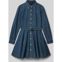 Polo Ralph Lauren Teens Jeanskleid mit Logo-Stitching in Jeansblau, Größe 122 von Polo Ralph Lauren Teens