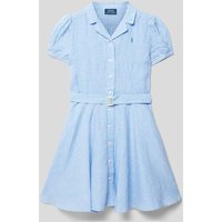 Polo Ralph Lauren Teens Kleid mit durchgehender Knopfleiste in Bleu, Größe 176 von Polo Ralph Lauren Teens