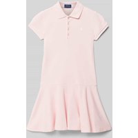 Polo Ralph Lauren Teens Polokleid mit Label-Stitching in Hellrosa, Größe M von Polo Ralph Lauren Teens