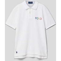 Polo Ralph Lauren Teens Poloshirt mit Label-Stitching in Weiss, Größe 164 von Polo Ralph Lauren Teens