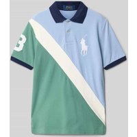 Polo Ralph Lauren Teens Regular Fit Poloshirt mit Label-Stitching in Bleu, Größe XL von Polo Ralph Lauren Teens