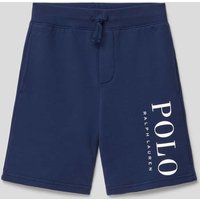 Polo Ralph Lauren Teens Regular Fit Sweatshorts mit Label-Print in Marine, Größe 140 von Polo Ralph Lauren Teens