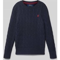 Polo Ralph Lauren Teens Strickpullover mit Label-Stitching in Marine, Größe L Polo Ralph Lauren Teens Strickpullover mit Label-Stitching in Marine, Größe L von Polo Ralph Lauren Teens