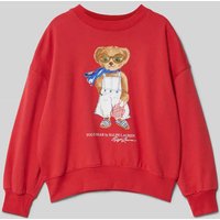 Polo Ralph Lauren Teens Sweatshirt mit Polo Bear Print in Rot, Größe M von Polo Ralph Lauren Teens