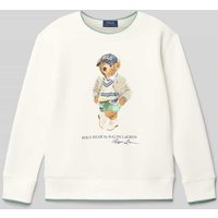 Polo Ralph Lauren Teens Sweatshirt mit Motiv-Print und Rundhalsausschnitt in Offwhite, Größe L von Polo Ralph Lauren Teens