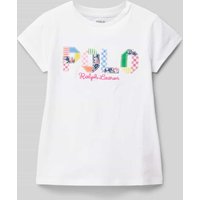 Polo Ralph Lauren Teens T-Shirt mit Label-Print in Weiss, Größe 140 von Polo Ralph Lauren Teens