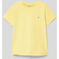 Polo Ralph Lauren Teens T-Shirt mit Logo-Stitching in Hellgelb, Größe 164 von Polo Ralph Lauren Teens