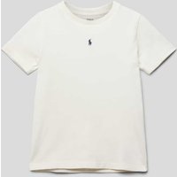 Polo Ralph Lauren Teens T-Shirt mit Logo-Stitching in Offwhite, Größe 140 von Polo Ralph Lauren Teens