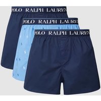 Polo Ralph Lauren Underwear Boxershorts mit Logo-Muster im 3er-Pack in Blau, Größe L von Polo Ralph Lauren Underwear