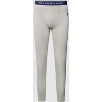 Polo Ralph Lauren Underwear Lange Pants mit Logo-Stitching Modell 'PERFORMANCE LONG JOHNS' in Mittelgrau Melange, Größe L von Polo Ralph Lauren Underwear