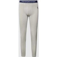 Polo Ralph Lauren Underwear Lange Pants mit Logo-Stitching Modell 'PERFORMANCE LONG JOHNS' in Mittelgrau Melange, Größe XL von Polo Ralph Lauren Underwear