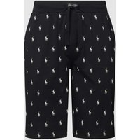 Polo Ralph Lauren Underwear Slim Fit Sweatshorts mit Label-Print Modell 'LIQUID' in Black, Größe M von Polo Ralph Lauren Underwear