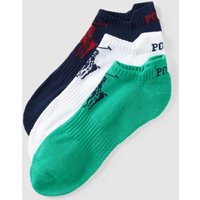 Polo Ralph Lauren Underwear Sneakersocken mit Label-Print im 3er-Pack in Gruen, Größe 40/46 von Polo Ralph Lauren Underwear