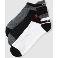 Polo Ralph Lauren Underwear Sneakersocken mit Label-Print im 3er-Pack in Mittelgrau, Größe 40/46 von Polo Ralph Lauren Underwear