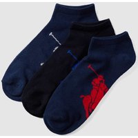 Polo Ralph Lauren Underwear Sneakersocken mit Logo-Print im 3er-Pack in Dunkelblau, Größe 40/46 von Polo Ralph Lauren Underwear