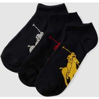 Polo Ralph Lauren Underwear Sneakersocken mit Logo-Print im 3er-Pack in Black, Größe 40/46 von Polo Ralph Lauren Underwear