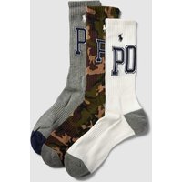 Polo Ralph Lauren Underwear Socken mit Label-Print im 3er-Pack in Khaki, Größe 40/46 von Polo Ralph Lauren Underwear