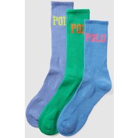 Polo Ralph Lauren Underwear Socken mit Label-Schriftzug im 3er-Pack in Gruen, Größe 40/46 von Polo Ralph Lauren Underwear