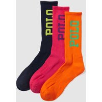 Polo Ralph Lauren Underwear Socken mit Label-Schriftzug im 3er-Pack in Orange, Größe 40/46 von Polo Ralph Lauren Underwear