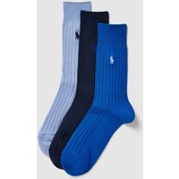 Polo Ralph Lauren Underwear Socken mit Label-Stitching im 3er-Pack in Blau, Größe 39/42 von Polo Ralph Lauren Underwear