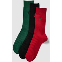 Polo Ralph Lauren Underwear Socken mit Label-Stitching im 3er-Pack in Rot, Größe 39/42 von Polo Ralph Lauren Underwear