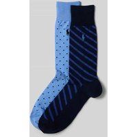 Polo Ralph Lauren Underwear Socken mit Logo-Stitching im 2er-Pack in Blau, Größe 40-46 von Polo Ralph Lauren Underwear