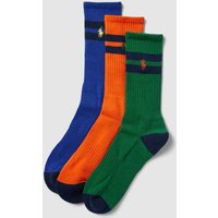 Polo Ralph Lauren Underwear Socken mit Logo-Stitching im 3er-Pack in Gruen, Größe 40/46 von Polo Ralph Lauren Underwear