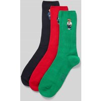 Polo Ralph Lauren Underwear Socken mit Polo Bear Motiv im 3er-Pack in Rot, Größe 40-46 von Polo Ralph Lauren Underwear