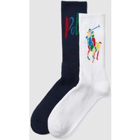 Polo Ralph Lauren Underwear Socken mit kontrastivem Brand-Print im 2er-Pack in Weiss, Größe 40/46 von Polo Ralph Lauren Underwear