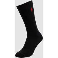 Polo Ralph Lauren Underwear Socken mit Label-Stitching Modell 'CREW SOCK' in Black, Größe One Size von Polo Ralph Lauren Underwear