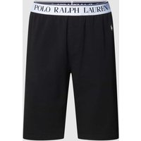 Polo Ralph Lauren Underwear Sweatshorts mit elastischem Logo-Bund Modell 'FLEECE' in Black, Größe L von Polo Ralph Lauren Underwear