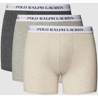 Polo Ralph Lauren Underwear Trunks mit elastischem Logo-Bund im 3er-Pack in Mittelgrau Melange, Größe L von Polo Ralph Lauren Underwear