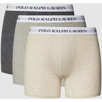 Polo Ralph Lauren Underwear Trunks mit elastischem Logo-Bund im 3er-Pack in Mittelgrau Melange, Größe S von Polo Ralph Lauren Underwear
