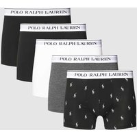 Polo Ralph Lauren Underwear Trunks mit elastischem Logo-Bund im 5er-Pack in Dunkelgrau Melange, Größe L von Polo Ralph Lauren Underwear