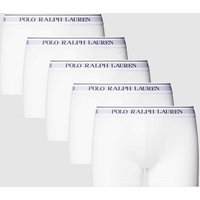 Polo Ralph Lauren Underwear Trunks mit elastischem Logo-Bund im 5er-Pack in Weiss, Größe L von Polo Ralph Lauren Underwear