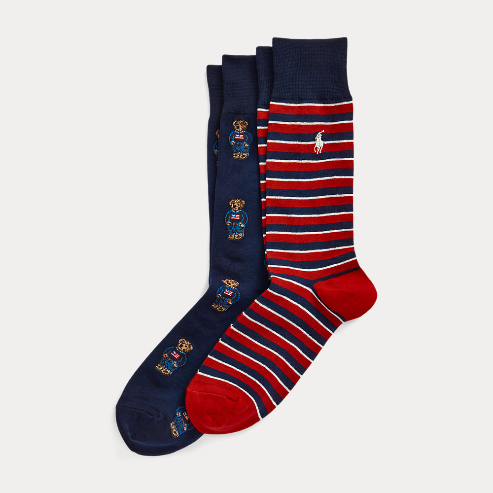 2er-Set Anzugsocken mit Polo Bear von Polo Ralph Lauren