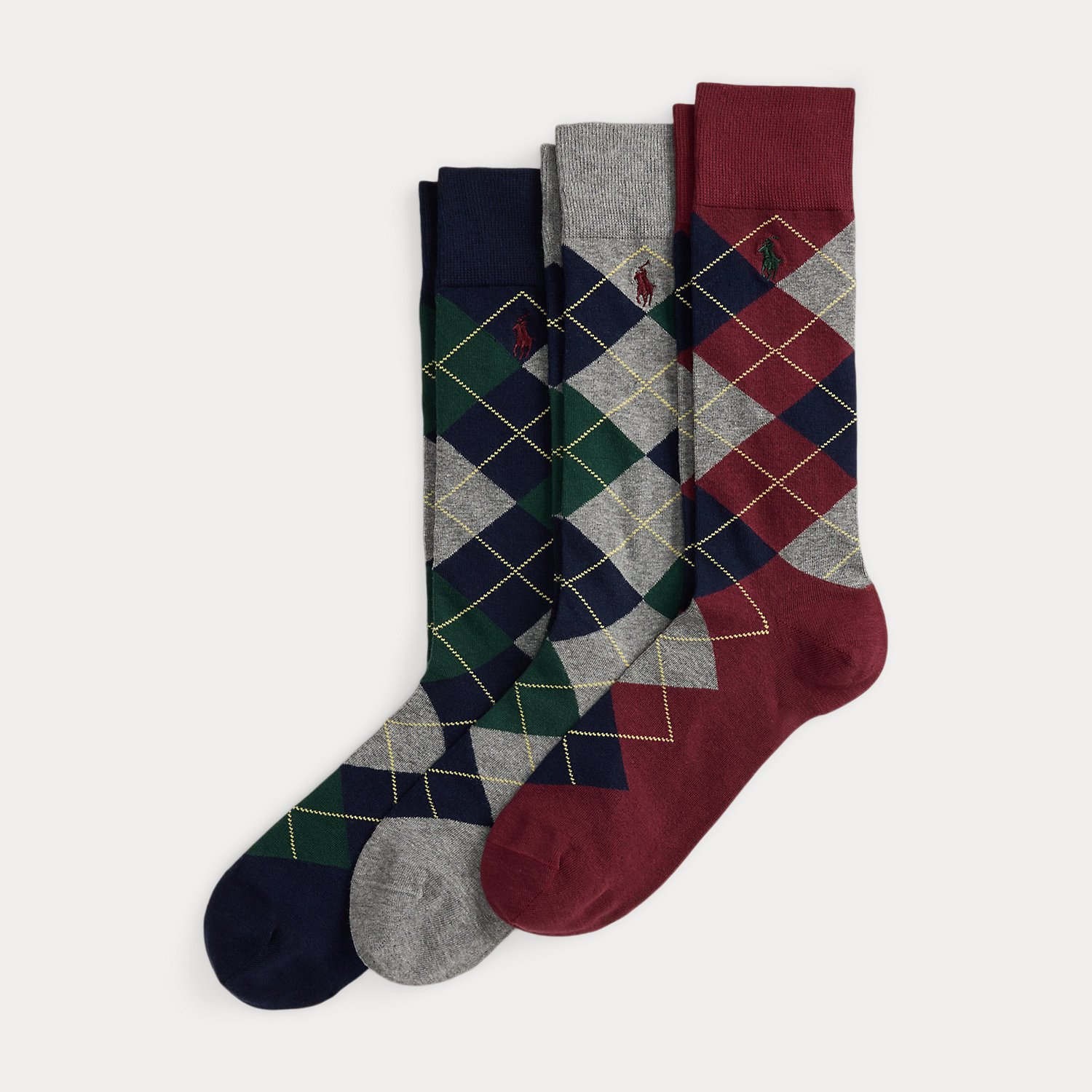 3er-Pack Anzugsocken mit Argyle-Muster von Polo Ralph Lauren