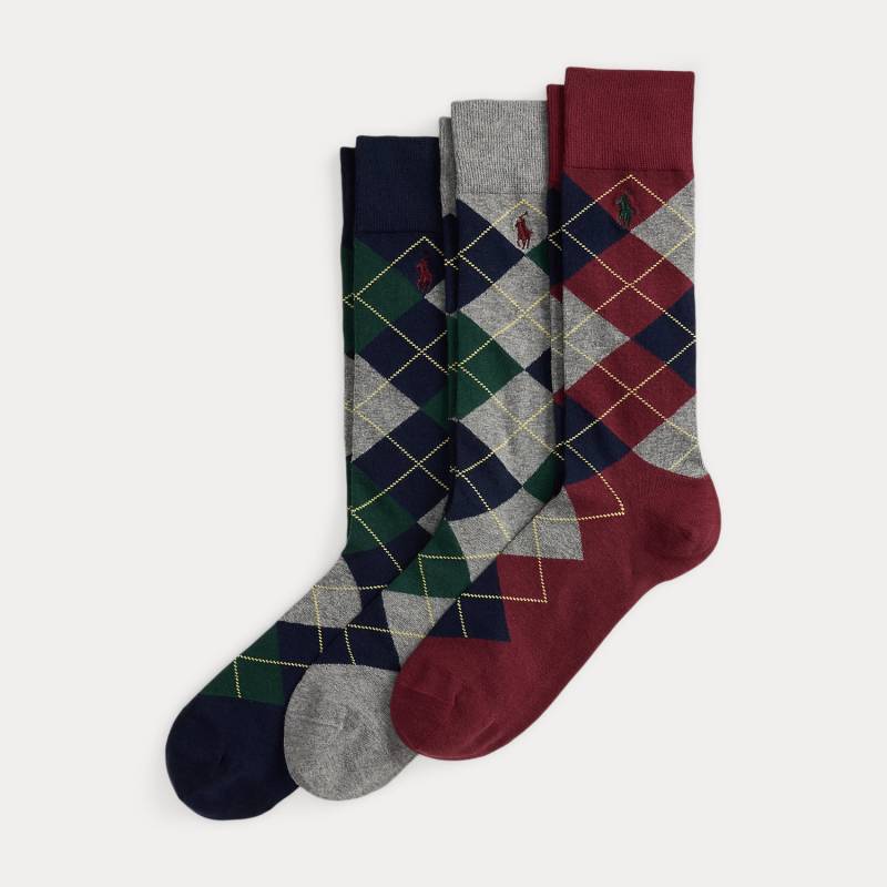 3er-Pack Anzugsocken mit Argyle-Muster von Polo Ralph Lauren