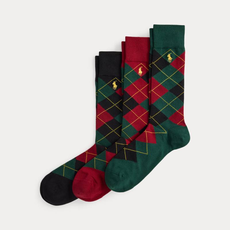 3er-Pack Anzugsocken mit Argyle-Muster von Polo Ralph Lauren