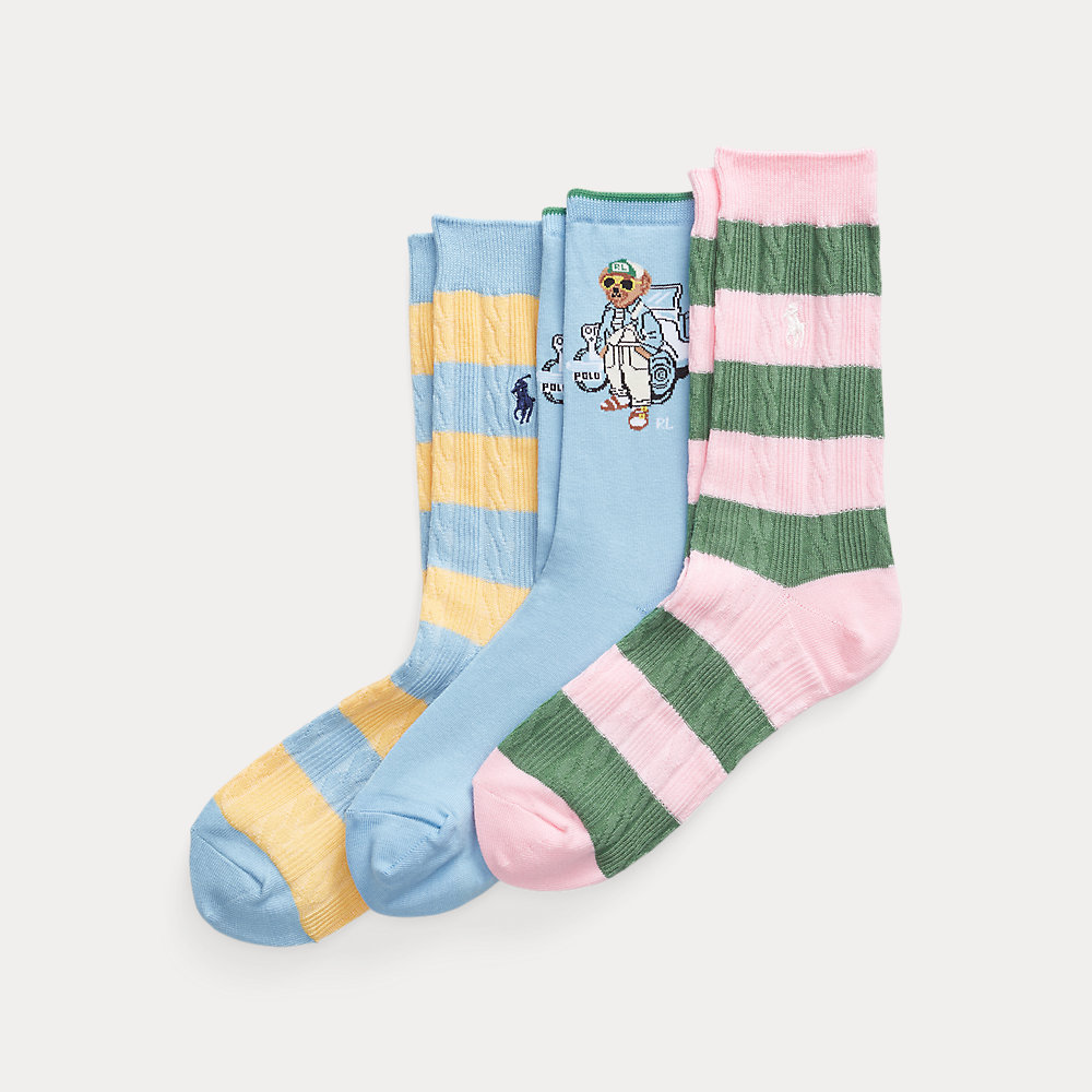 3er-Pack Crew-Socken als Geschenkset von Polo Ralph Lauren